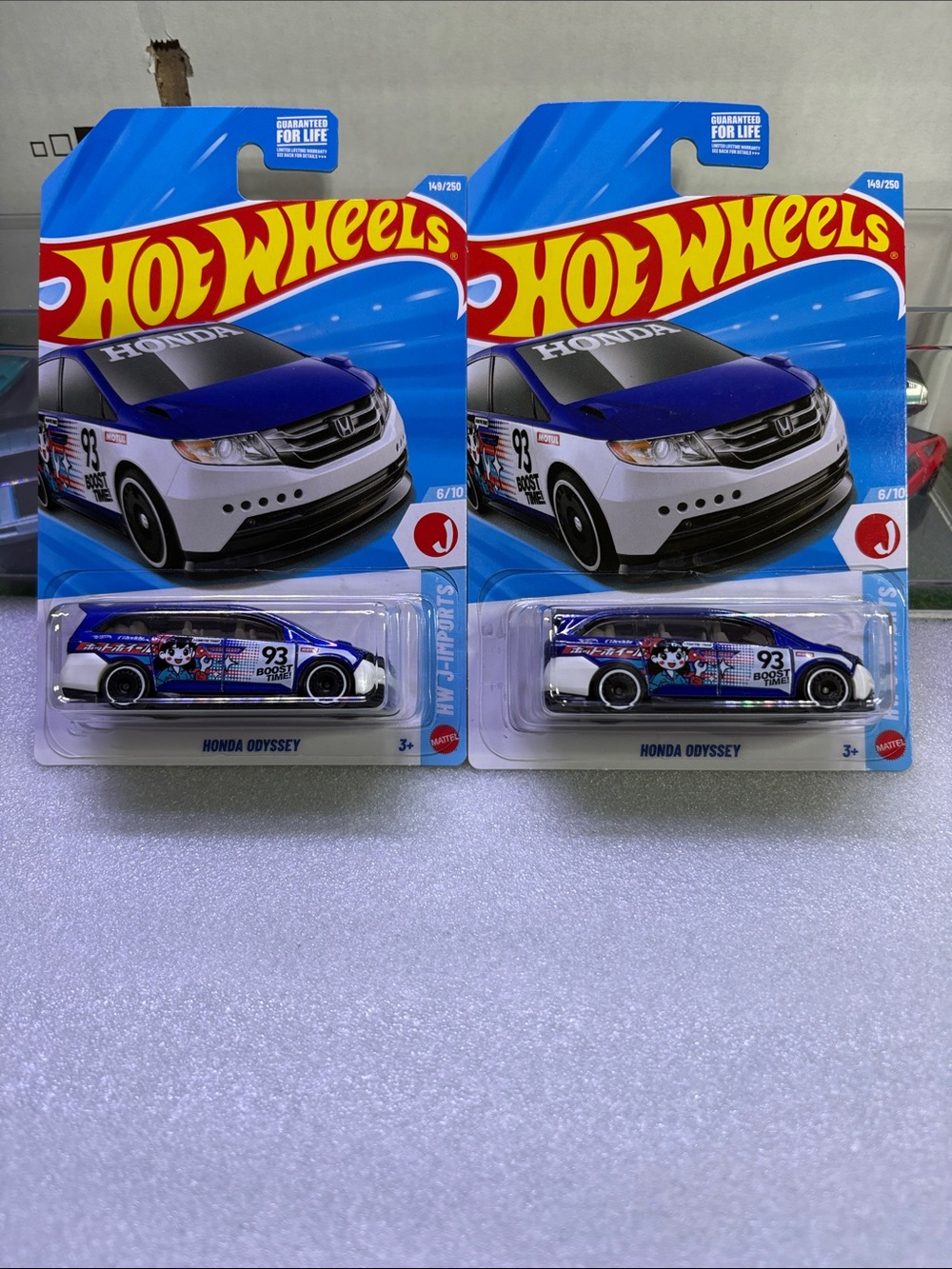 Hot wheels Honda Odyssey Die-Cast Toy Car - Blue & White lot of 2